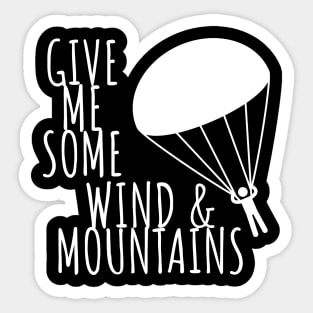 Paragliding wind & mountains Sticker